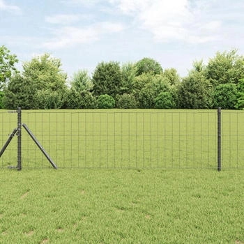 vidaXL Euro Zaun 0,4x10 m Stahl (42004498) grau
