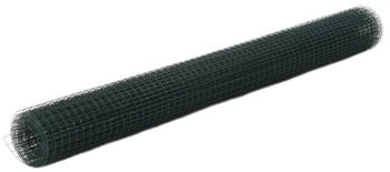 vidaXL Drahtzaun Stahl mit PVC-Beschichtung 10x1,5 m 19 x 19 (143628) gr&uuml;n