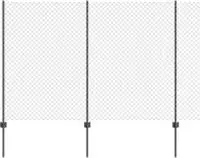 vidaXL Maschendrahtzaun mit Pfosten 10 x 1,6 m PVC-beschichteter Stahl