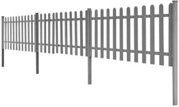 vidaXL Lattenzaun mit Pfosten 3 Stk. WPC 600x60 cm (42826) grau