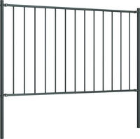 vidaXL Zaunelement Woerden mit Pfosten Stahl 1,7 x 1,25 m Anthrazit