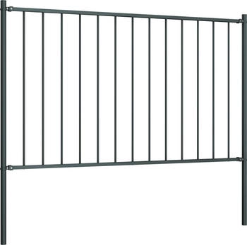 vidaXL Zaunfeld mit Pfosten Pulverbeschichteter Stahl 1,7 x 1,25 m (145214)