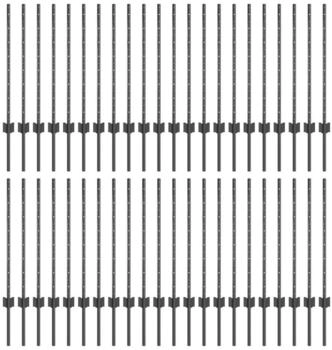 vidaXL Zaunpfosten 44 Stück U-Kanal 120 cm Stahl (3335935) grau