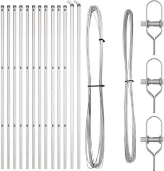 vidaXL Zaunpfosten 13 Stk. Ø32 mm 210 cm Verzinkter Stahl (42004233)