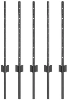 vidaXL Zaunpfosten 5 Stück U-Kanal 60 cm Stahl (42006276) grau