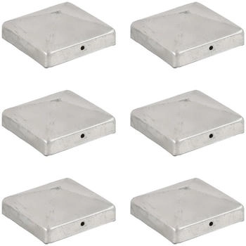 vidaXL Pfostenkappen 6 Stk. Pyramide Verzinktes Metall 91 x 91 mm (145491)