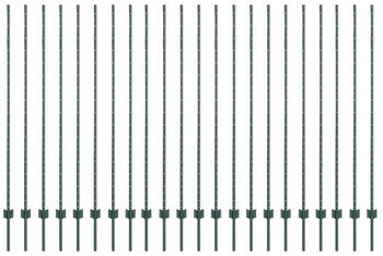 vidaXL Zaunpfosten 22 Stück U-Kanal 200 cm Stahl (3335924) grün