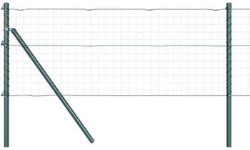 vidaXL Zaunpfosten 26 Stk. Ø32 mm 100 cm Verzinkter Stahl (3350113) grün