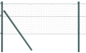 vidaXL Zaunpfosten 13 Stk. Ø32 mm 120 cm Verzinkter Stahl (42004191) grün
