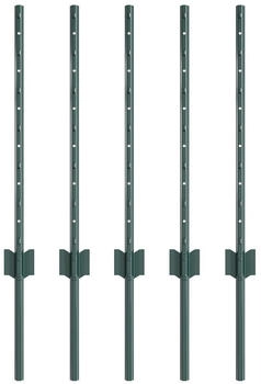 vidaXL Zaunpfosten 5 Stück U-Kanal 60 cm Stahl (42006260) grün