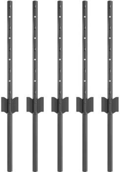 vidaXL Zaunpfosten 5 Stück U-Channel 40 cm Stahl (42006274) grau