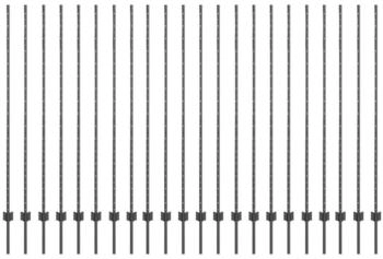 vidaXL Zaunpfosten 44 Stück U-Kanal 200 cm Stahl (3335944) grau