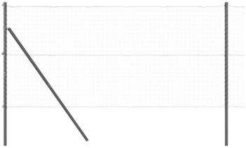 vidaXL Zaunpfosten 52 Stk. Ø32 mm 210 cm Verzinkter Stahl (3350144) grau