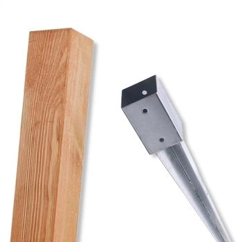 BooGardi Imprägnierte Holzpfosten 9x9x200 cm 1 Stk mit Einschlaghülse