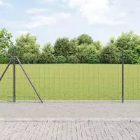 vidaXL Euro-Zaun mit Betonsockel 10 x 0,8 m PVC-beschichteter Stahl