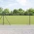 vidaXL Euro Zaun mit 7 Flanschpfosten 0,8x10 m verzinkter Stahl (3350925)