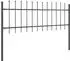 vidaXL Gartenzaun mit Speerspitzen 1,7x0,6 m Stahl (42003868) grau