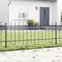 vidaXL Gartenzaun mit Speerspitzen 1,7x0,6 m Stahl (42003868) grau