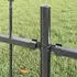 vidaXL Gartenzaun mit Speerspitzen 1,7x0,6 m Stahl (42003868) grau