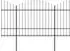 vidaXL Gartenzaun mit Speerspitzen Stahl (1,5 - 1,75) x 5,1 m (277741) schwarz