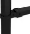 vidaXL Gartenzaun mit Speerspitzen Stahl (1,5 - 1,75) x 5,1 m (277741) schwarz