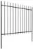 vidaXL Gartenzaun mit Speerspitzen Stahl 10,2 x 1,5 m (277634) schwarz