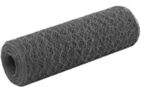 vidaXL Drahtzaun Stahl mit PVC-Beschichtung 25x0,5 m Grau