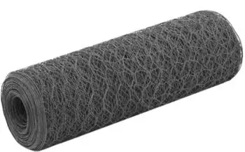 vidaXL Drahtzaun Stahl mit PVC-Beschichtung 25x0,5 m (143272) grau