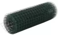 vidaXL Drahtzaun Stahl mit PVC-Beschichtung 25x0,5 m Gr&uuml;n