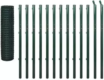 vidaXL Eurozaun Stahl 25 x 1,7 m Grün (142402)