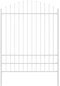 vidaXL Gartenzaun 2 pcs Weiß 170 x 225 cm Pulverbeschichteter Stahl (3360141)