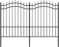 Vidaxl Gartenzaun Mit Speerspitzen Schwarz 190 Cm Stahl