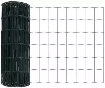 vidaXL Eurozaun Gr&uuml;n 0,8 x 25 m PVC-beschichtetes Eisen (42004396)