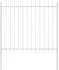 vidaXL Gartenzaun 3 pcs Weiß 5,1 x 1,5 m Pulverbeschichteter Stahl (3334062)