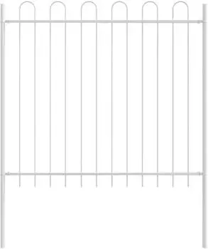 vidaXL Gartenzaun 4 pcs Grau 6,8 x 1,2 m Pulverbeschichteter Stahl (3334071)