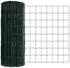 vidaXL Eurozaun Grün 0,6 x 25 m PVC-beschichtetes Eisen (42004459)