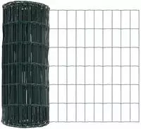 vidaXL Eurozaun Gr&uuml;n 0,8 x 25 m PVC-beschichtetes Eisen