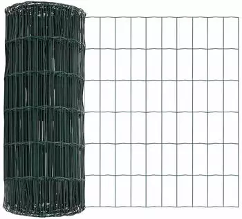 vidaXL Eurozaun Grün 0,8 x 25 m PVC-beschichtetes Eisen (42004388)