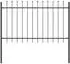 vidaXL Gartenzaun 9 pcs Grau 15,3 x 1 m Pulverbeschichteter Stahl (3334170)