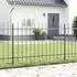 vidaXL Gartenzaun Grau 1,7 x 1 m Pulverbeschichteter Stahl (42003870)