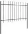 vidaXL Gartenzaun Grau 1,7 x 1 m Pulverbeschichteter Stahl (42003870)