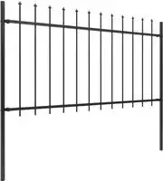 vidaXL Gartenzaun Woerden mit Speerspitze Stahl 181 x 100 cm Schwarz