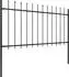 vidaXL Gartenzaun mit Speerspitze Stahl 181 x 100 cm Schwarz (144925)