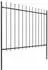 vidaXL Gartenzaun mit Speerspitze Stahl 714,5 x 150 cm Schwarz (277632)