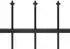 vidaXL Gartenzaun mit Speerspitze Stahl 714,5 x 150 cm Schwarz (277632)