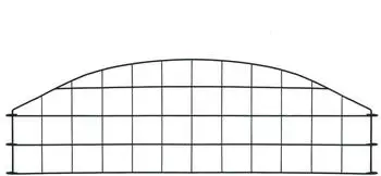 vidaXL Gartenzaun Set Konvex 77,3x26 cm Grün (146101)