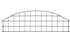 vidaXL Gartenzaun Set Konvex 77,3x26 cm Grün (146101)