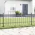 vidaXL Gartenzaun 6 pcs Grau 170 x 140 cm Pulverbeschichteter Stahl (3360118)