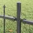 vidaXL Gartenzaun 6 pcs Grau 170 x 140 cm Pulverbeschichteter Stahl (3360118)