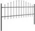 vidaXL Gartenzaun 6 pcs Grau 170 x 140 cm Pulverbeschichteter Stahl (3360118)